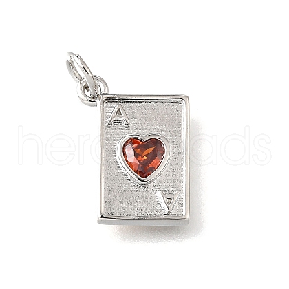 Brass Micro Pave Cubic Zirconia Pendants KK-V007-005P-03-1