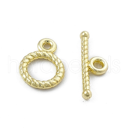 Rack Plating Alloy Toggle Clasps PALLOY-I216-24LG-1
