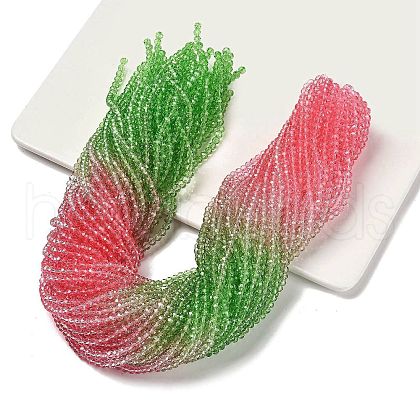 Transparent Painted Glass Beads Strands DGLA-A034-T2mm-A18-1