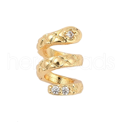 Brass Micro Pave Cubic Zirconia Beads KK-P302-16G-1