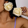 Rose Cloth Stud Earrings FS-WGC8AAB-06-1