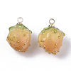 Handmade Epoxy Resin Flower Pendants X-KY-S163-103E-2