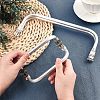 CHGCRAFT 2Pcs 2 Style Aluminium Purse Handle Frame FIND-CA0003-24A-3