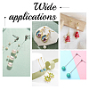 DICOSMETIC 50Pcs Transparent Painless Prevent Allergy Resin Stud Earring Findings with Stainless Steel Findings KY-DC0001-03-6