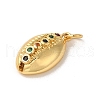 Rack Plating Brass Micro Pave Cubic Zirconia Pendants KK-K377-36G-2