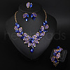 Leaf Alloy Glass Jewelry Sets for Women FS-WG27195-03-1