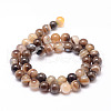 Natural Striped Agate/Banded Agate Bead Strands X-G-K155-A-8mm-14-2