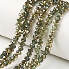 Electroplate Transparent Glass Beads Strands EGLA-A034-T3mm-O09-1