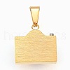 304 Stainless Steel Cubic Zirconia Pendants X-STAS-F168-34G-2