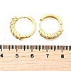 Brass Micro Pave Clear Cubic Zirconia Hoop Earrings EJEW-Z121-13G-5