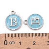 Platinum Plated Alloy Enamel Charms X-ENAM-S118-04B-P-3