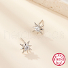 Rhodium Plated Sterling Silver Stud Earrings for Women PD9987-2-2