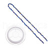FIBLOOM DIY Natural Lapis Lazuli Round Beaded Stretch Bracelet Making Kit G-FI0001-16-1
