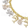 Summer Beach Dolphin & Bowknot Alloy Eanmel Charm Bracelets BJEW-JB10382-3