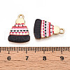 Winter Theme Printed Alloy Pendants PALLOY-H127-03G-3