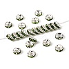 Brass Grade A Rhinestone Spacer Beads RSB034NF-10-1