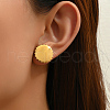 Elegant Irregular Stainless Steel Flat Round Stud Earrings EV2477-4