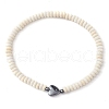 Synthetic Turquoise Beads Stretch Bracelets for Women Men BJEW-JB11336-02-2