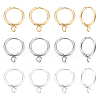 Unicraftale 12Pcs 3 Colors 201 Stainless Steel Huggie Hoop Earring Findings STAS-UN0057-49-1