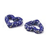 Heart Shape Polymer Clay Rhinestone Beads CLAY-NH0001-09B-07-2