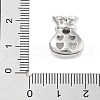 Rack Plating Brass Micro Pave Cubic Zirconia Beadss KK-B097-06P-3