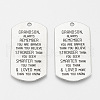 Tibetan Style Alloy Quote Pendants TIBE-Q085-02AS-LF-1