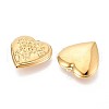 304 Stainless Steel Locket Pendants STAS-N111-09G-2