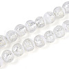 Luminous Handmade Lampwork Silver Foil Beads Strand FOIL-N029-03A-1