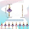 SUNNYCLUE 32Pcs 8 Colors Printed Alloy Pendants ENAM-SC0005-39-2