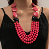 Bohemian Resin Round Beaded Chunky Necklaces for Women FS-WGA6DA1-07-1