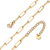 304 Stainless Steel Paperclip Chain Necklaces NJEW-U026-12G-4