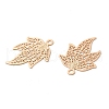 Long-Lasting Plated Brass Filigree Pendants KK-K336-35KCG-2