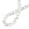 Electroplate Opaque Solid Color Glass Beads Strands EGLA-N002-43-01-4