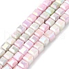 Electroplate Opauqe Glass Beads Strands EGLA-U004-02B-1
