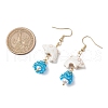 Shell Glass Dangle Earrings EJEW-MZ00424-02-3