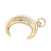 Brass Micro Pave Cubic Zirconia Pendants KK-D357-49G-2