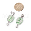304 Stainless Steel Faceted Bicone Glass Beads Dangle Stud Earrings EJEW-WZ00437-3