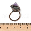 Natural Amethyst & Green Aventurine Rings RJEW-B122-04R-02-5