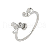 Flower Brass Ring Settings KK-K297-02P-1