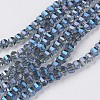 Electroplate Glass Beads Strands EGLA-L012-B-FR05-1