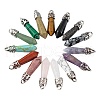 15Pcs 15 Style Natural & Synthetic Gemstone Pendants G-LS0001-75-2