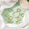 Unicraftale Rack Plating Brass Spring Gate Rings KK-UN0003-05B-4