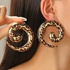 Spiral Alloy Stud Earrings EJEW-R021-01KCG-1