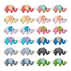 48Pcs 12 Styles Alloy Enamel Connector Charms ENAM-TA0001-38-2