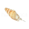 Natural Spiral Shell Pendants PALLOY-JF02793-02-5