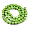 Opaque Solid Color Glass Beads Strands X-GLAA-T032-P8mm-06-3