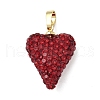 Brass Rhinestone Pendants KK-K293-48B-G-1