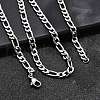 Tarnish Resistant Trendy Unisex 304 Stainless Steel Figaro Chain Necklaces STAS-E063-08-4