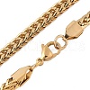 Ion Plating(IP) 304 Stainless Steel Snake Chain Necklaces NJEW-Q337-03B-G-1-2