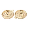 Brass Micro Pave Cubic Zirconia Pendants KK-C028-29G-2